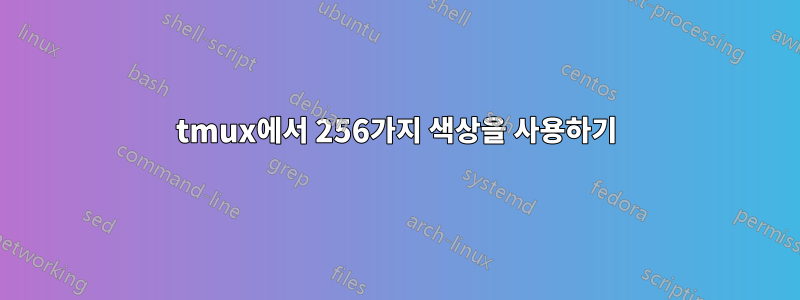 tmux에서 256가지 색상을 사용하기