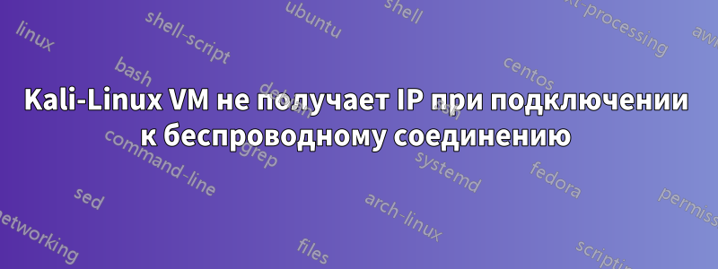 Kali-Linux VM не получает IP при подключении к беспроводному соединению
