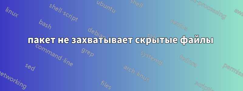 пакет не захватывает скрытые файлы