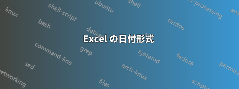 Excel の日付形式