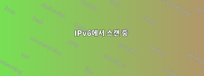 IPv6에서 스캔 중