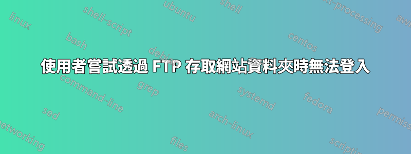 530 使用者嘗試透過 FTP 存取網站資料夾時無法登入