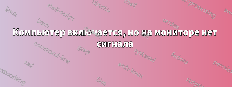 Компьютер включается, но на мониторе нет сигнала