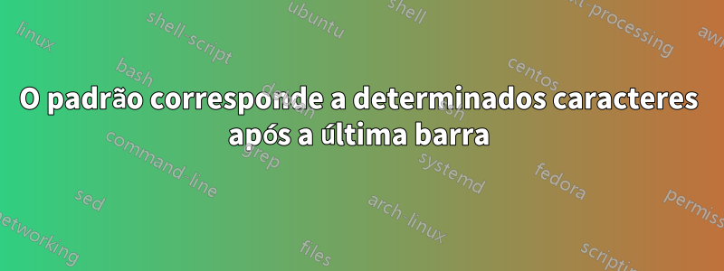 O padrão corresponde a determinados caracteres após a última barra