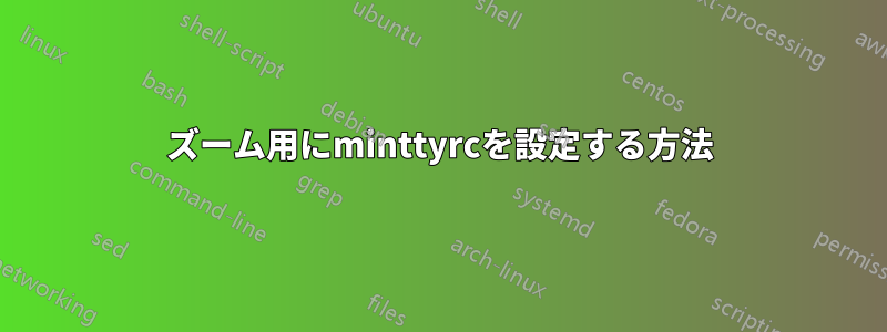 ズーム用にminttyrcを設定する方法