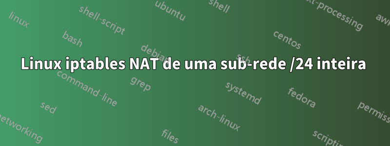 Linux iptables NAT de uma sub-rede /24 inteira