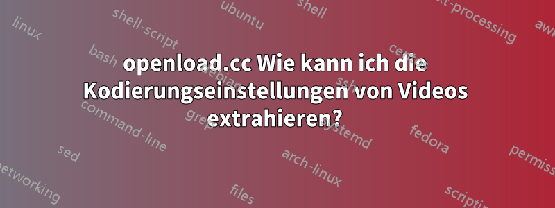 openload.cc Wie kann ich die Kodierungseinstellungen von Videos extrahieren?