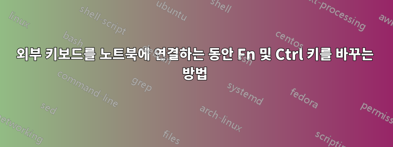 외부 키보드를 노트북에 연결하는 동안 Fn 및 Ctrl 키를 바꾸는 방법