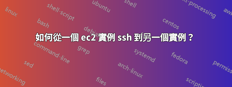 如何從一個 ec2 實例 ssh 到另一個實例?