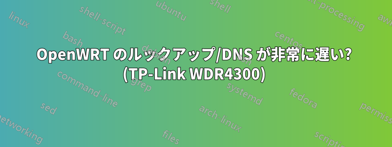 OpenWRT のルックアップ/DNS が非常に遅い? (TP-Link WDR4300)