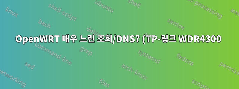 OpenWRT 매우 느린 조회/DNS? (TP-링크 WDR4300)