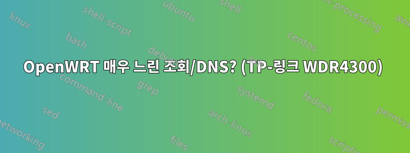 OpenWRT 매우 느린 조회/DNS? (TP-링크 WDR4300)