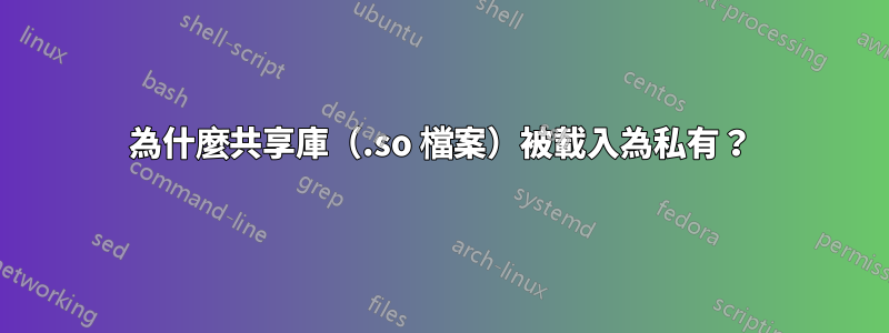 為什麼共享庫（.so 檔案）被載入為私有？