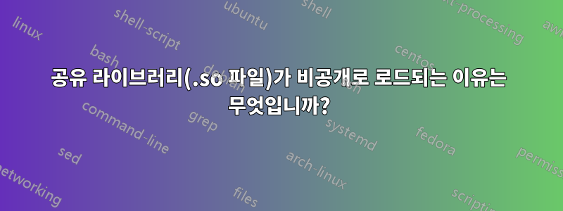공유 라이브러리(.so 파일)가 비공개로 로드되는 이유는 무엇입니까?