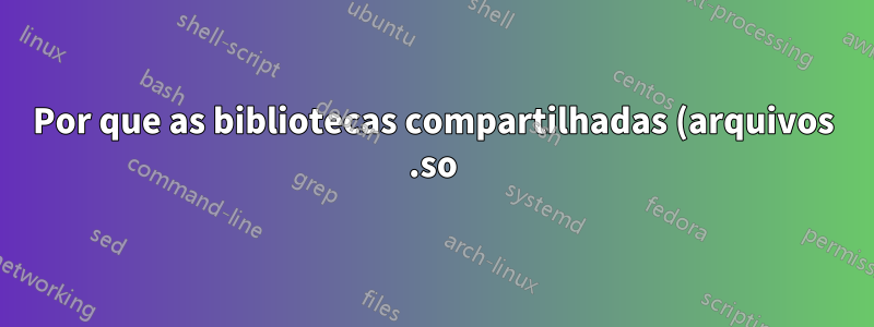 Por que as bibliotecas compartilhadas (arquivos .so) são carregadas como privadas?