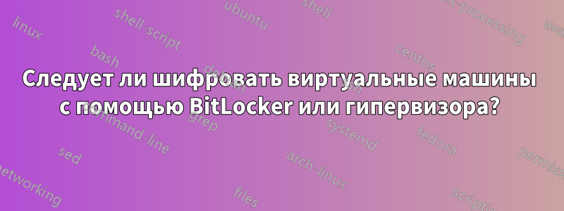 Следует ли шифровать виртуальные машины с помощью BitLocker или гипервизора?