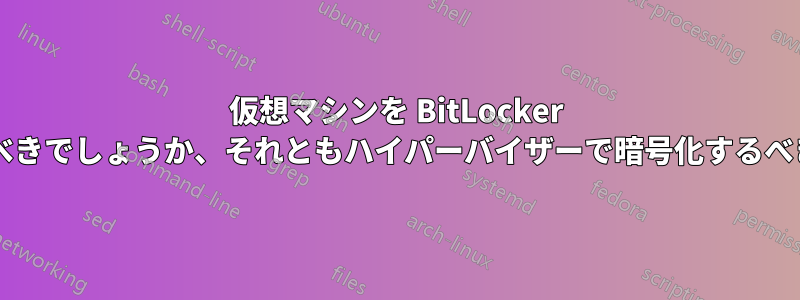 仮想マシンを BitLocker で暗号化するべきでしょうか、それともハイパーバイザーで暗号化するべきでしょうか?