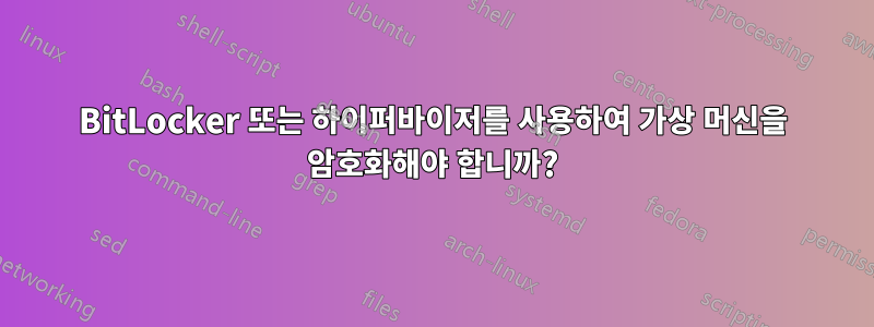 BitLocker 또는 하이퍼바이저를 사용하여 가상 머신을 암호화해야 합니까?