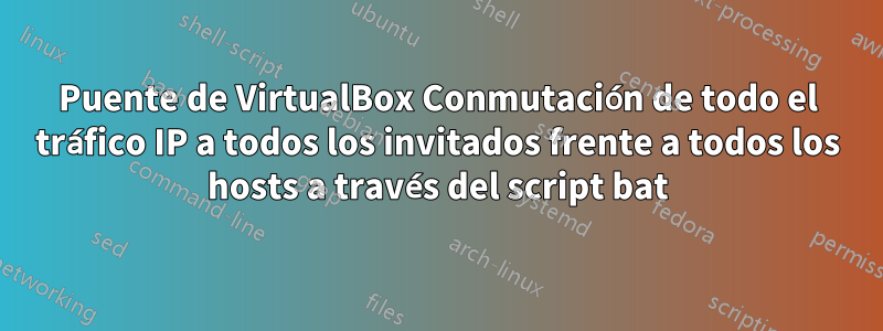 Puente de VirtualBox Conmutación de todo el tráfico IP a todos los invitados frente a todos los hosts a través del script bat