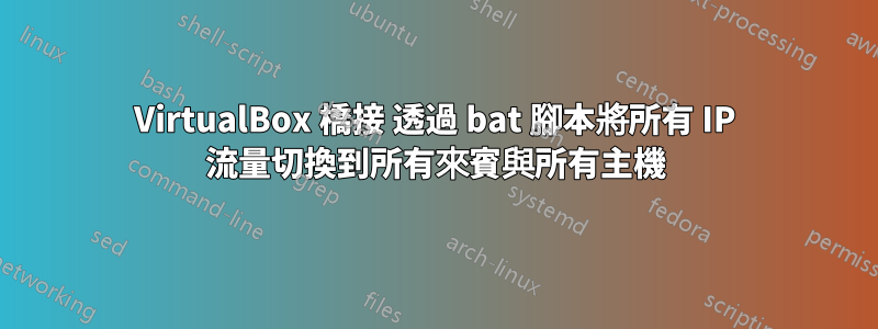 VirtualBox 橋接 透過 bat 腳本將所有 IP 流量切換到所有來賓與所有主機