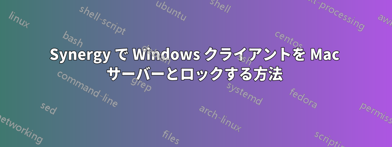 Synergy で Windows クライアントを Mac サーバーとロックする方法