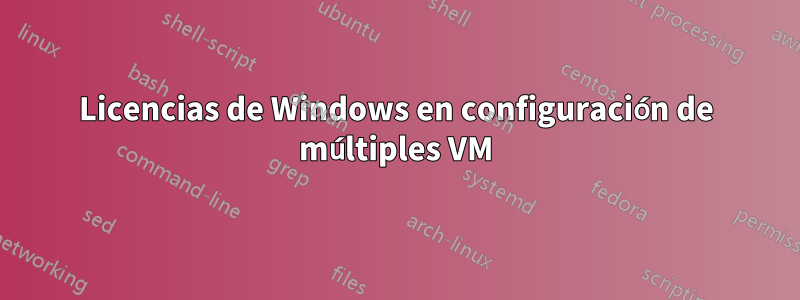 Licencias de Windows en configuración de múltiples VM