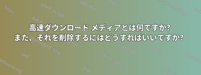 高速ダウンロード メディアとは何ですか? また、それを削除するにはどうすればいいですか? 