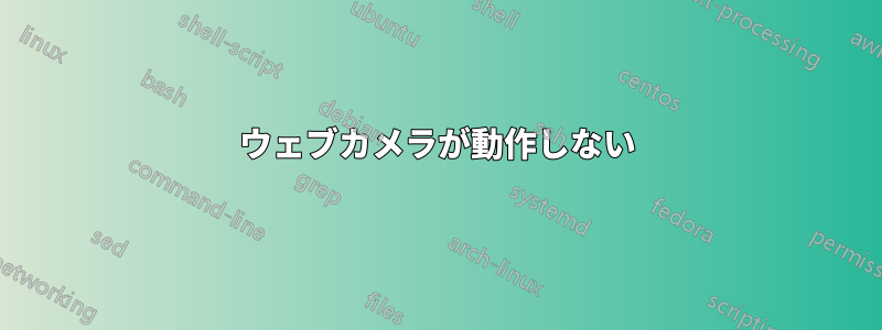 ウェブカメラが動作しない