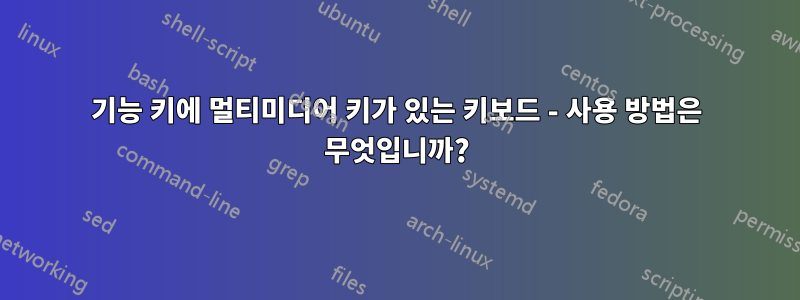 기능 키에 멀티미디어 키가 있는 키보드 - 사용 방법은 무엇입니까?