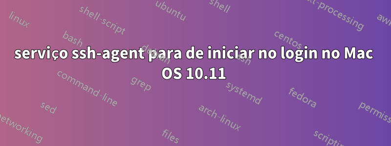 serviço ssh-agent para de iniciar no login no Mac OS 10.11