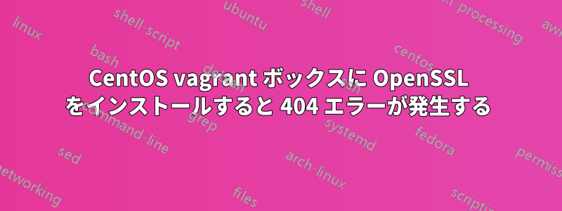 CentOS vagrant ボックスに OpenSSL をインストールすると 404 エラーが発生する