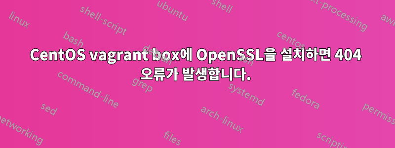 CentOS vagrant box에 OpenSSL을 설치하면 404 오류가 발생합니다.