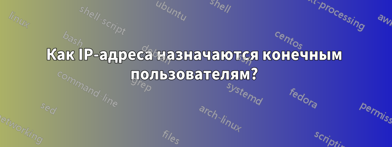 Как IP-адреса назначаются конечным пользователям?