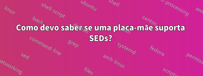 Como devo saber se uma placa-mãe suporta SEDs?