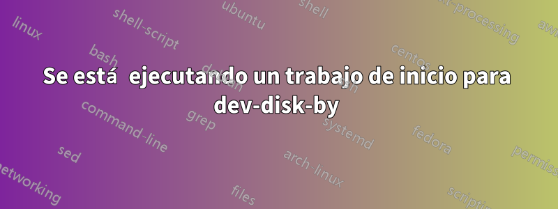 Se está ejecutando un trabajo de inicio para dev-disk-by