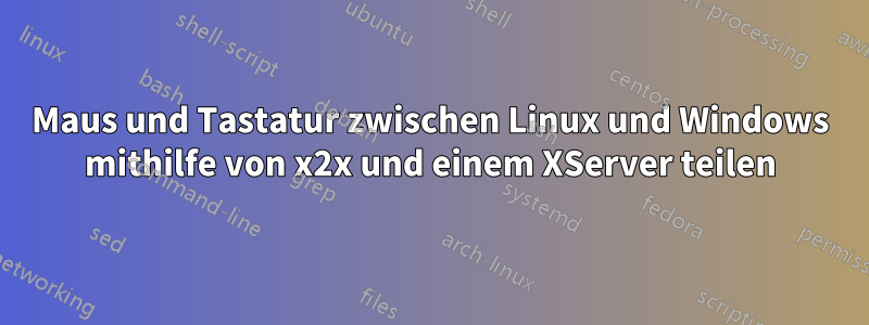 Maus und Tastatur zwischen Linux und Windows mithilfe von x2x und einem XServer teilen