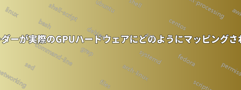 シェーダーが実際のGPUハードウェアにどのようにマッピングされるか