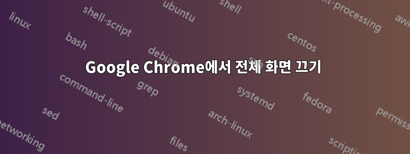 Google Chrome에서 전체 화면 끄기