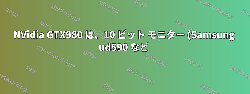 NVidia GTX980 は、10 ビット モニター (Samsung ud590 など) の 10 ビット色深度をサポートしていますか?