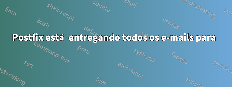 Postfix está entregando todos os e-mails para 