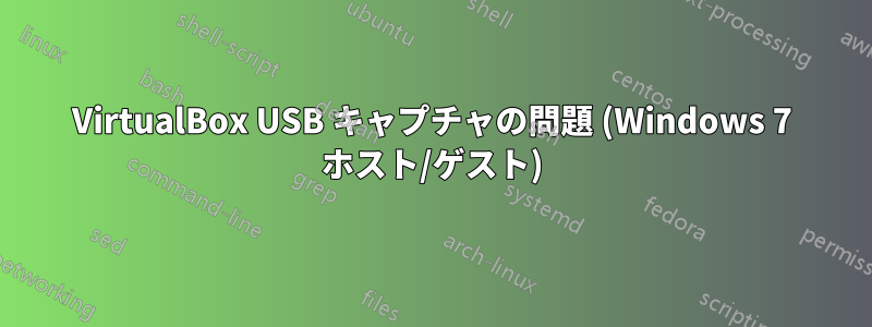 VirtualBox USB キャプチャの問題 (Windows 7 ホスト/ゲスト)