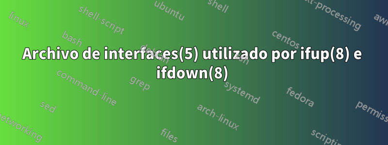 Archivo de interfaces(5) utilizado por ifup(8) e ifdown(8)