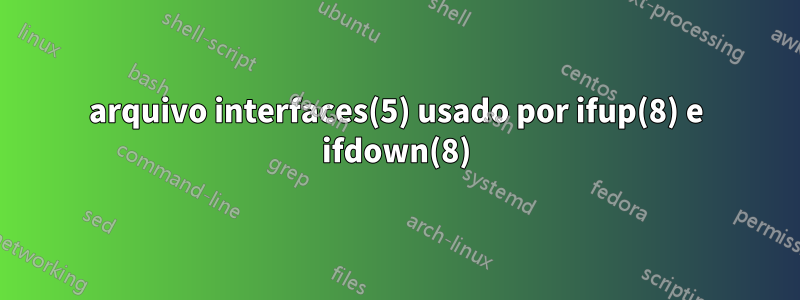 arquivo interfaces(5) usado por ifup(8) e ifdown(8)