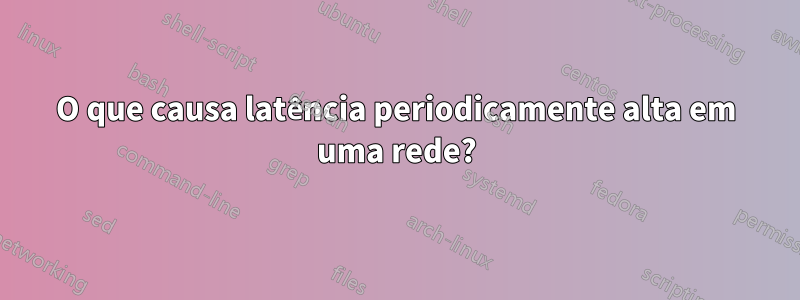 O que causa latência periodicamente alta em uma rede?