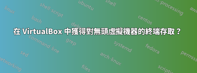 在 VirtualBox 中獲得對無頭虛擬機器的終端存取？