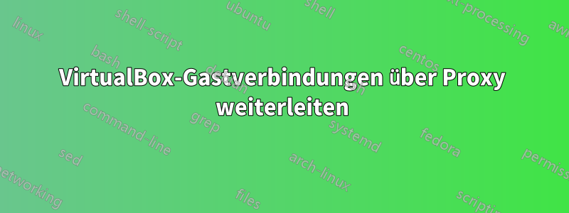 VirtualBox-Gastverbindungen über Proxy weiterleiten