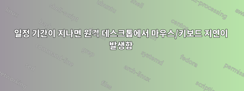일정 기간이 지나면 원격 데스크톱에서 마우스/키보드 지연이 발생함