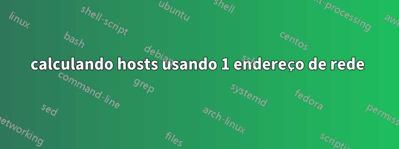 calculando hosts usando 1 endereço de rede
