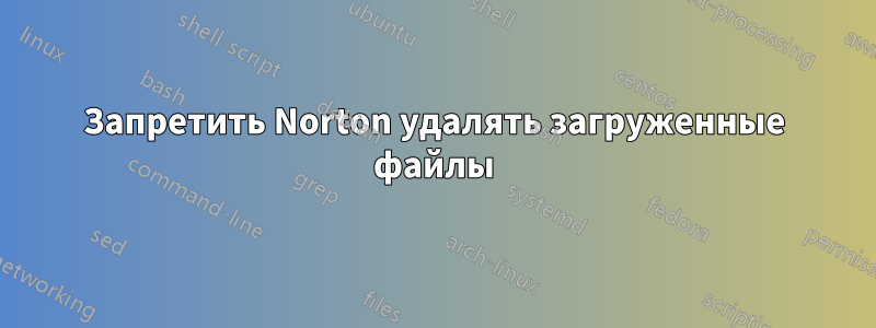 Запретить Norton удалять загруженные файлы