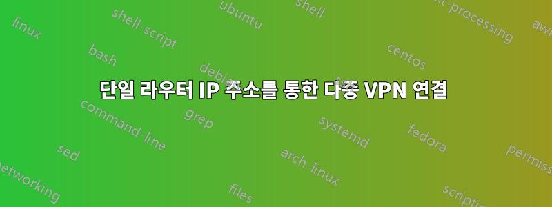 단일 라우터 IP 주소를 통한 다중 VPN 연결